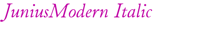 JuniusModern Italic